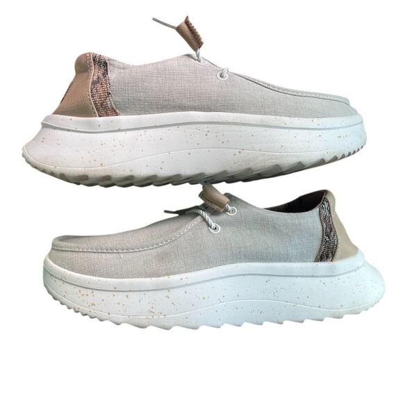 Hey Dude Wendy Peak Woven Women's Casual Shoes Beige Size 9 - Picture 6 of 8
